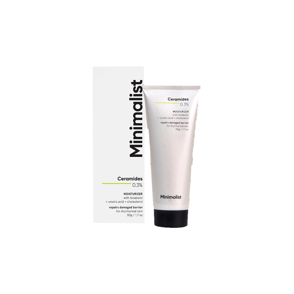 Minimalist 0.3% Ceramide Face Moisturizer (Ursolic Acid, Bisabolol, Asiaticoside & Aquaporin)