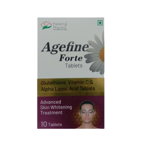 Agefine Forte Glutathione Tablets (L-Glutathione + Vitamin C & Alpha Lipoic Acid)
