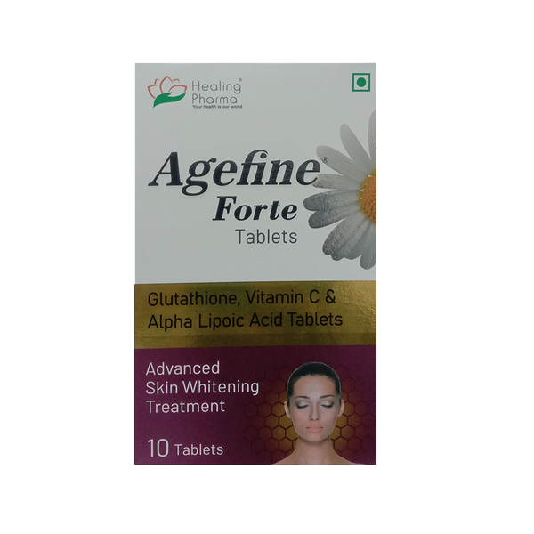 Agefine Forte Glutathione Tablets (L-Glutathione + Vitamin C & Alpha Lipoic Acid)