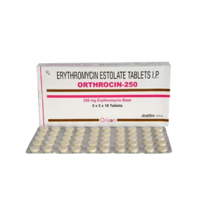 Orthrocin 250 mg Tablets (Erythromycin Estolate)
