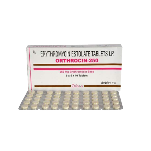 Orthrocin 250 mg Tablets (Erythromycin Estolate)