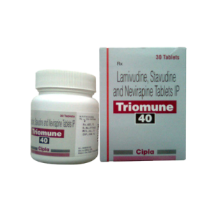 Triomune 40mg Tablets (Lamivudine, Stavudine & Nevirapine)