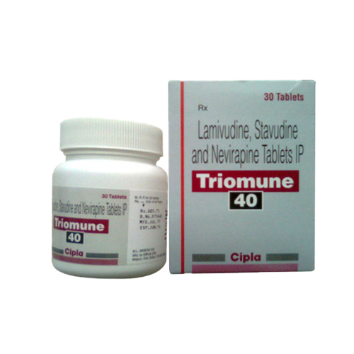 Triomune 40mg Tablets (Lamivudine, Stavudine & Nevirapine)