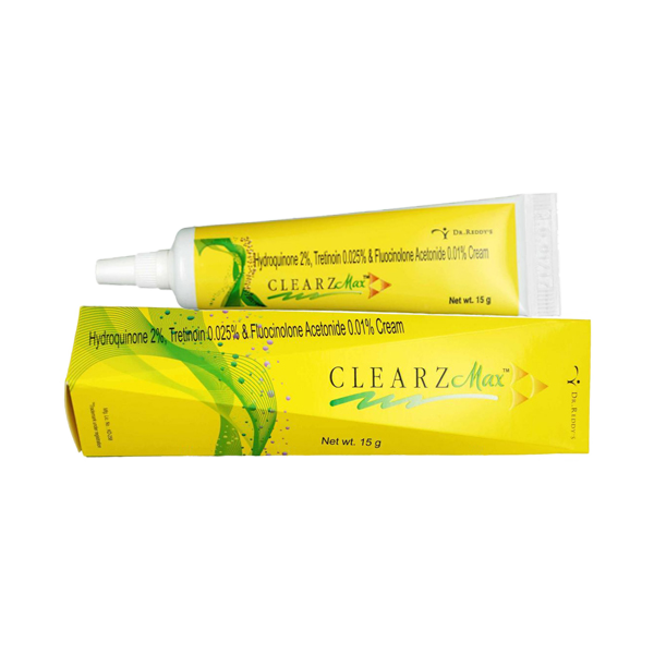 Clearz Max Cream 15gm (Hydroquinone, Tretinoin & Fluocinolone Acetonide)