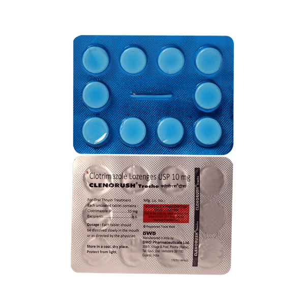 Clenorush® Troche 10mg Antifungal (Clotrimazole)