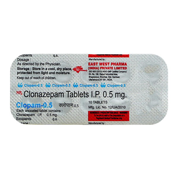 Clopam 0.5 Tablet (Clonazepam)