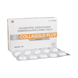 Collagold Plus Tablets (Collagen Peptide, Sodium Hyaluronate, Chondroitin & Vitamin C)