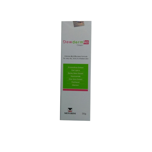 Dewderm AD Cream (Amaranthus Extract, Oat Lipid E, Barley Beta-Glucan, Niacinamide, Aloe Vera & Allantoin)