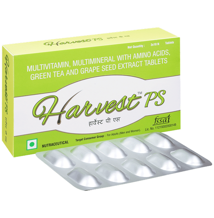 Harvest PS Tablets – (Multivitamin & Multimineral, Amino Acids, Green Tea & Grape Seed)