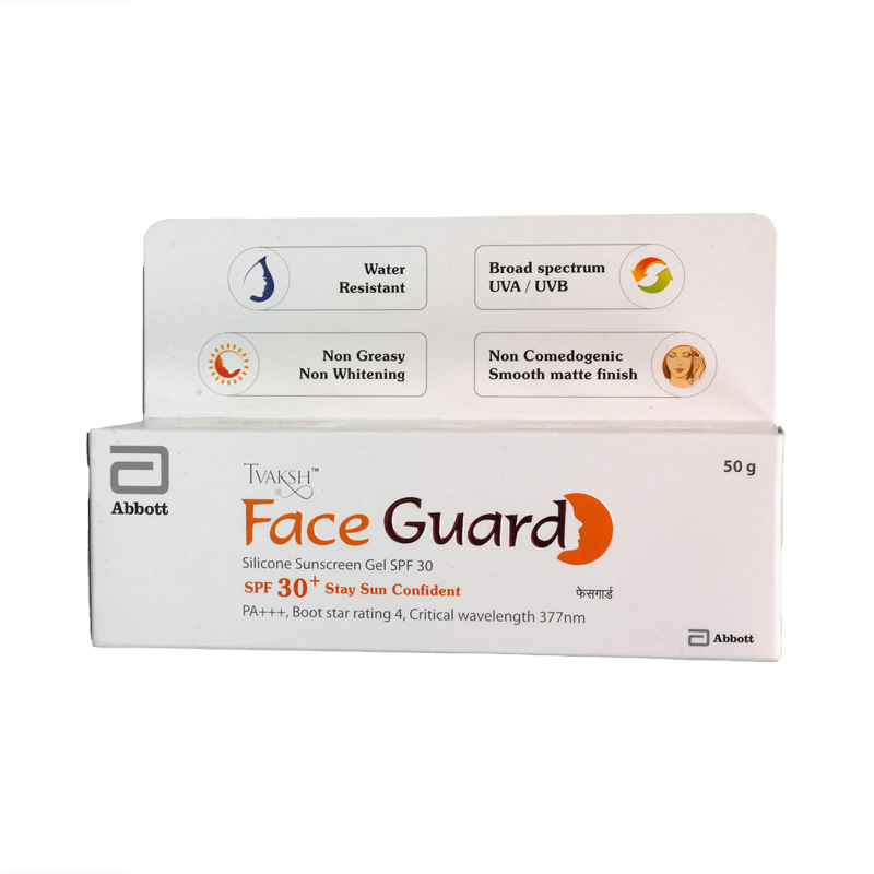 Face Guard SPF-30 PA+++ Gel (Water Resistant Silicone Sunscreen)