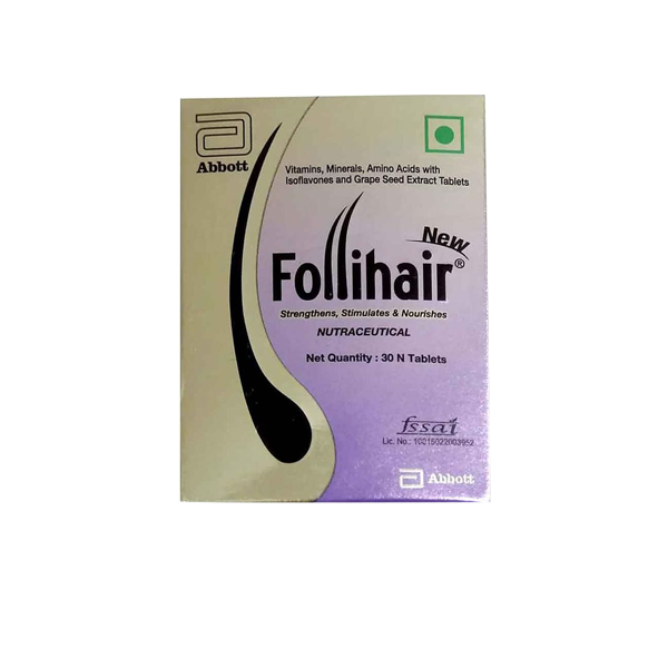 Follihair New Hair Care Tablets (Biotin, Amino Acids, Vitamins, Minerals & Natural Extracts)