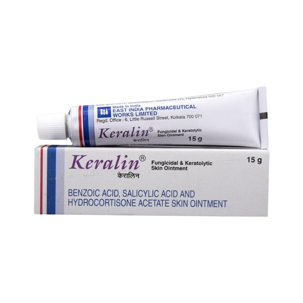 Keralin Psoriasis Ointment 15gm (Benzoic Acid, Hydrocortisone and Salicylic Acid)