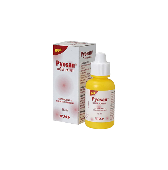 Pyosan Gum Paint for Inflamed Sore Gums (Tannic, Iodide, Iodinem, Thymol & Menthol)