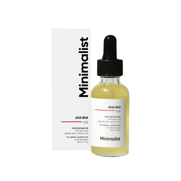 Minimalist AHA BHA 10% Face Exfoliator (Lactic Acid, Glycolic Acid & Salicylic Acid)