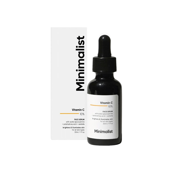Minimalist Vitamin C 10% Face Serum (Acetyl Glucosamine, Gluconolactone & Centella)