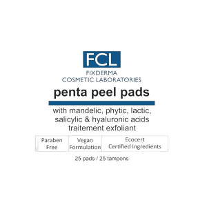 FCL Penta Peel Pads Removes Dead Skin (Mandelic Acid, Lactic Acid, Multifruit AHA, Salicylic Acid, Phytic Acid & Hyaluronic Acid)