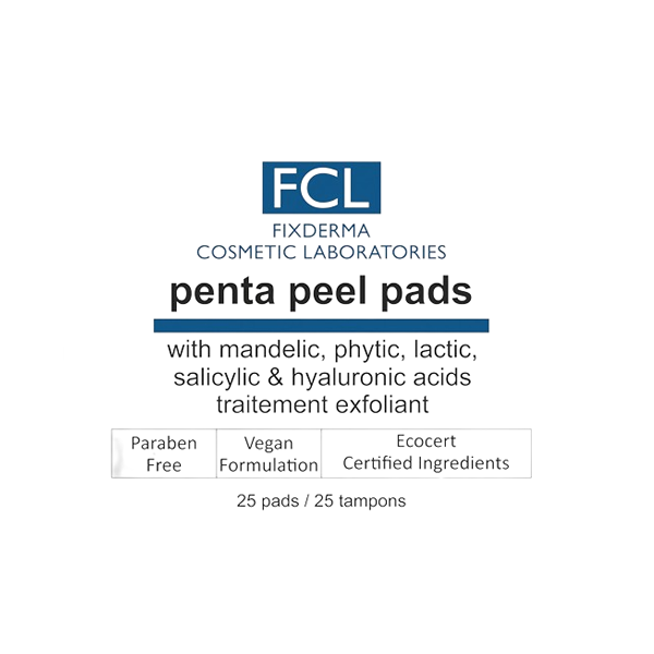 FCL Penta Peel Pads Removes Dead Skin (Mandelic Acid, Lactic Acid, Multifruit AHA, Salicylic Acid, Phytic Acid & Hyaluronic Acid)