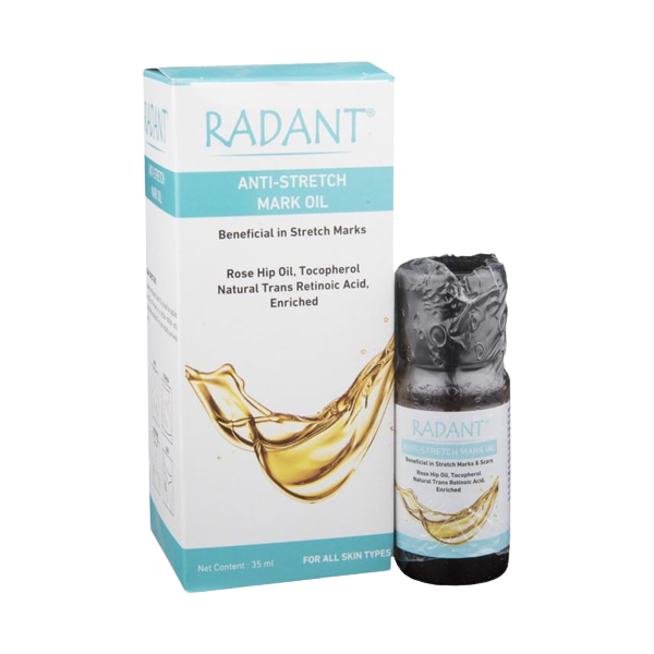Radant Anti-Stretch Mark Oil (Rose Hip Oil, Tocopherol & Natural Trans Retinoic Acid)