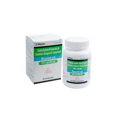 RICOVIR-EM Tablet (Emtricitabine & Tenofovir Disoproxil Fumarate)