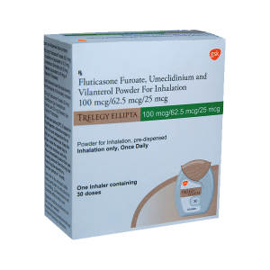 Trelegy Ellipta Powder For Inhalation (Fluticasone Furoate, Umeclidinium & Vilanterol)