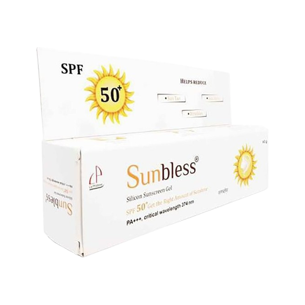 Sunbless SPF 50+ Silicon Sunscreen Gel (Oxynex ST, Uvinul A Plus, Parsol TX, Tinosorb S, Uvasorb HEB & Octinoxate)