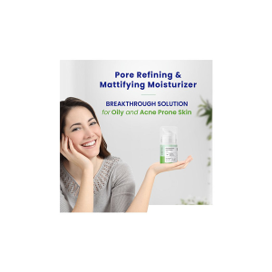 Oil-Free Mattifying Moisturizer for Oily Skin (Pore Minimizer P-Refinyl, Fucogel, Natural Betaine & Citric Acid)