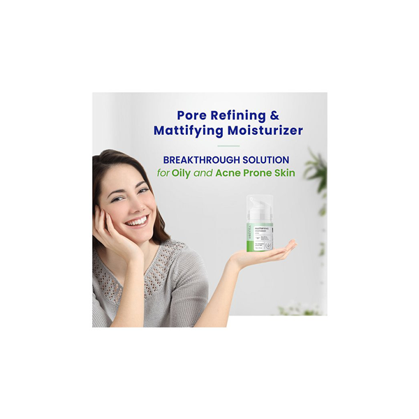 Oil-Free Mattifying Moisturizer for Oily Skin (Pore Minimizer P-Refinyl, Fucogel, Natural Betaine & Citric Acid)