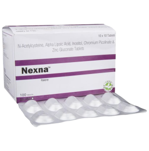 Nexna Tablets (N-Acetylcysteine, Alpha Lipoic Acid, Inositol, Chromium Picolinate & Zinc Gluconate)